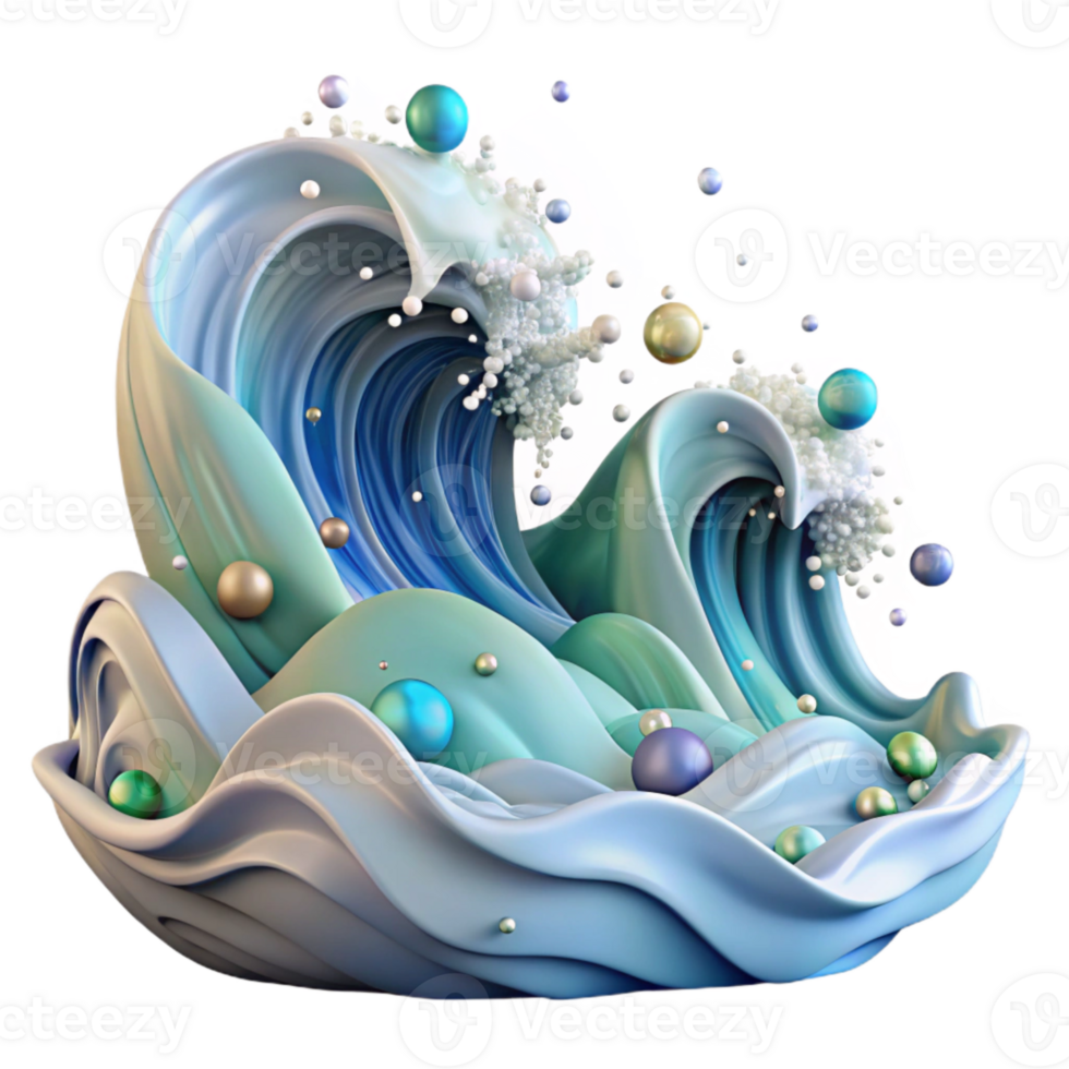 impressive creative Ocean Waves Crashing on Shore Dynamic Angle Cutout original png