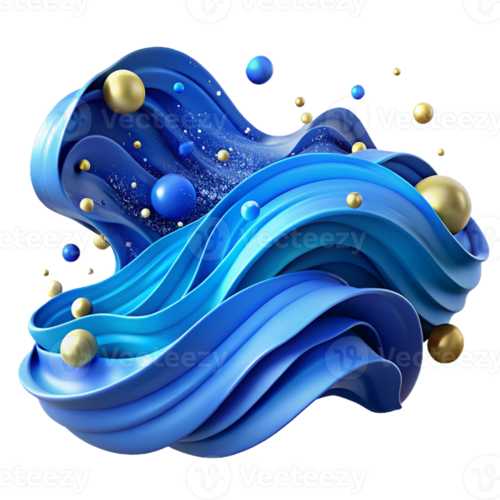 elegant rustic Ocean Waves Top View Transparent Element detailed png