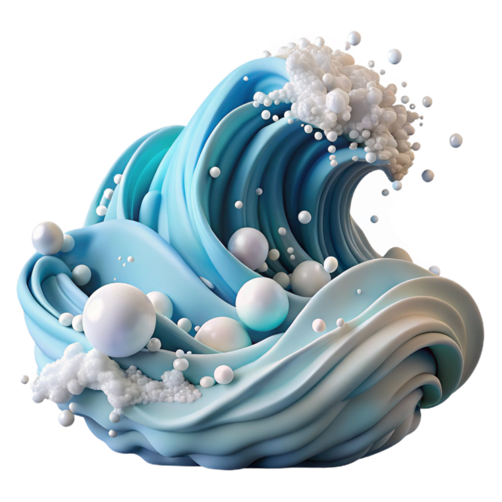 serene artistic Ocean Waves Crashing White Foam Cutout genuine png