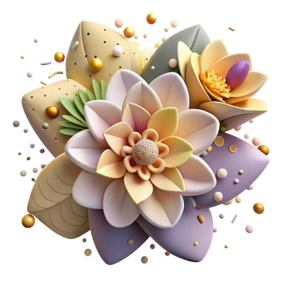 elegant artistic Pollinator Friendly Flowers Chart Cutout original png