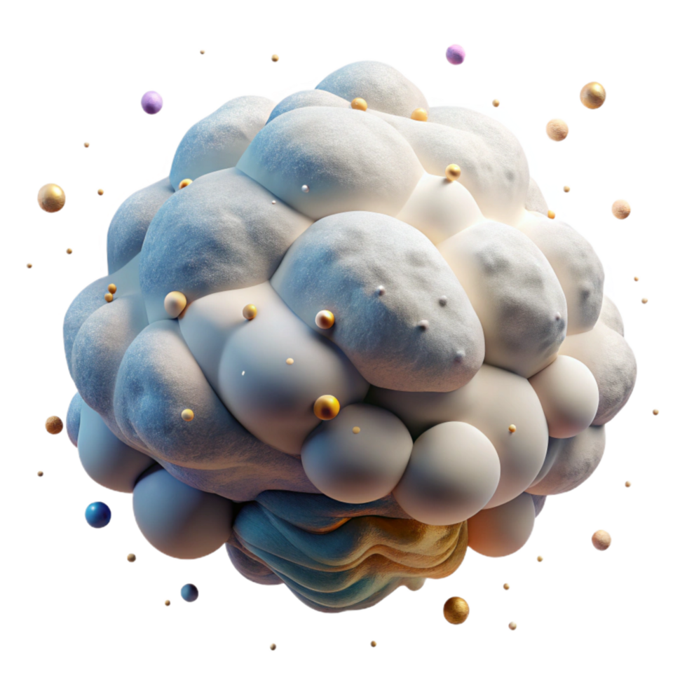 elegant classic Layered Cloud Formation Cutout with Depth and Transparent Background original png