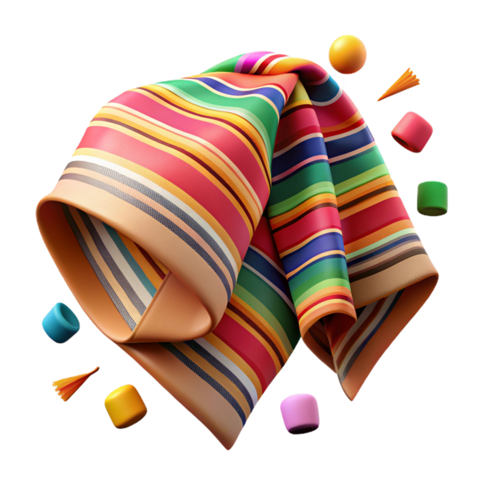 beautiful traditional Mexican Serape Blanket Woven Pattern Isolated Cutout high quality png