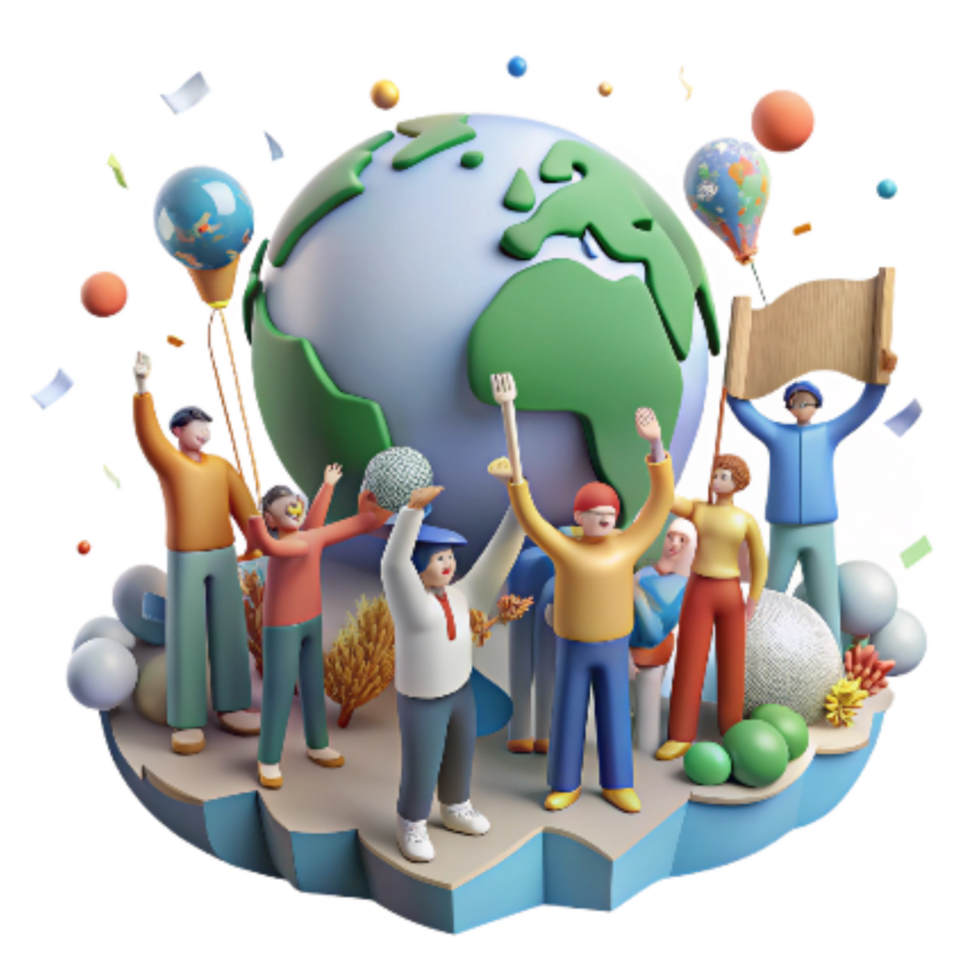 extraordinary minimalist Group of People Participating in Climate March Transparent Background original png