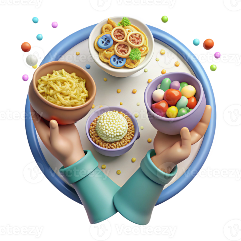 impressive rustic Hands Holding Plates of Food at Potluck Transparent Background authentic png