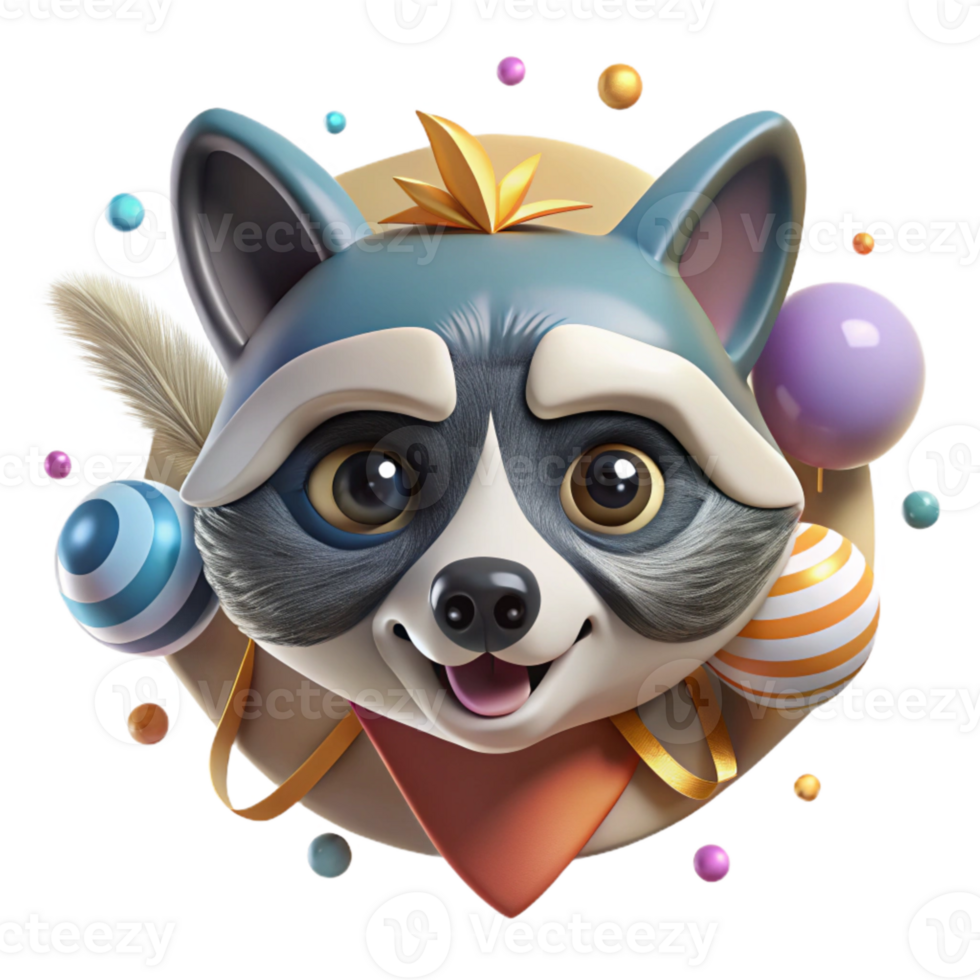 impressive minimalist Raccoon Mask Transparent Background Characteristic Pattern high quality png
