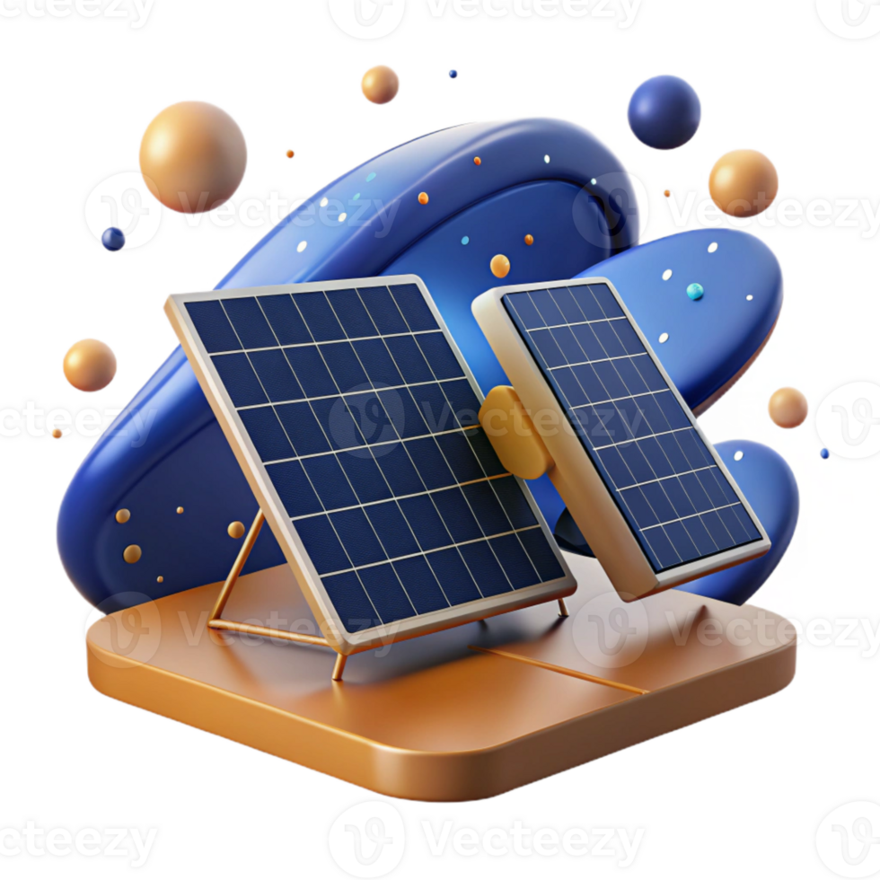 magnificent modern Renewable Energy Solar Panels Cutout with Dark Blue Panels high quality png