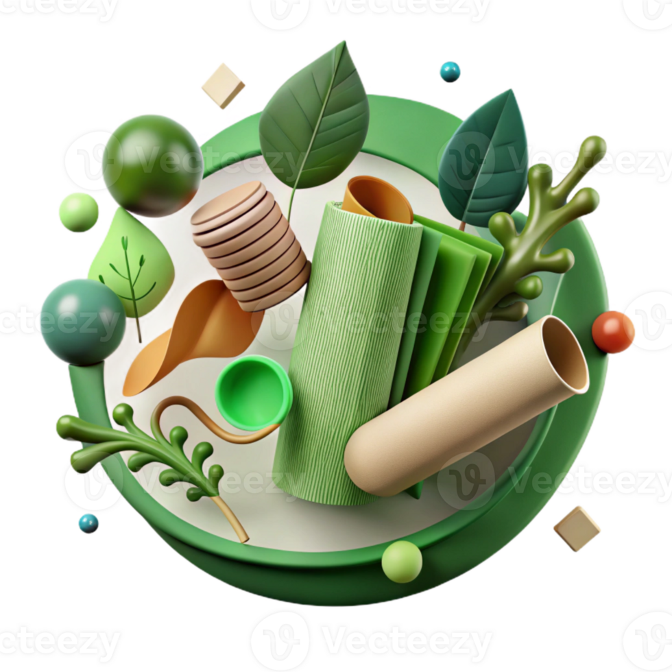 elegant modern Green Living Tips Infographic Cutout genuine png