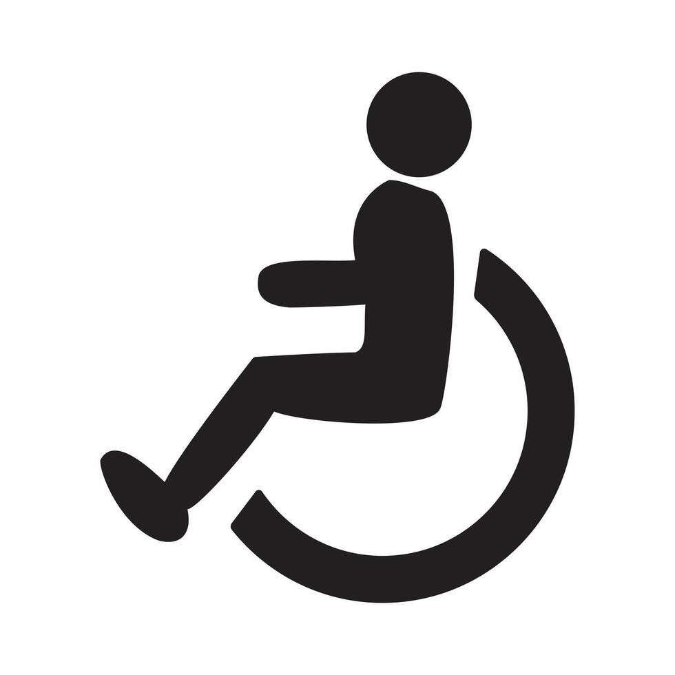 Depicting the universal icon of accessibility, representing inclusivity and equal access. The symbol emphasizes mobility and ease for all. vector