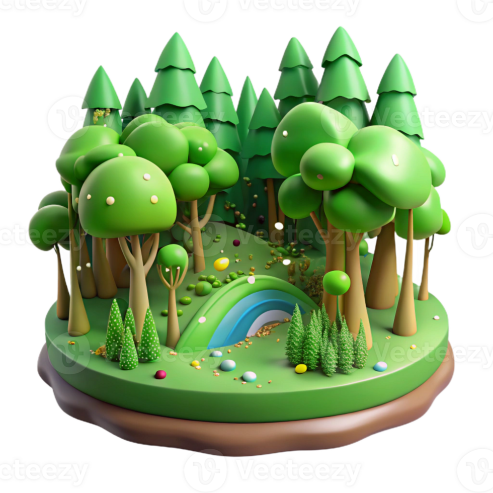 stunning abstract Green Forest Panorama Wide Angle Isolated exclusive png