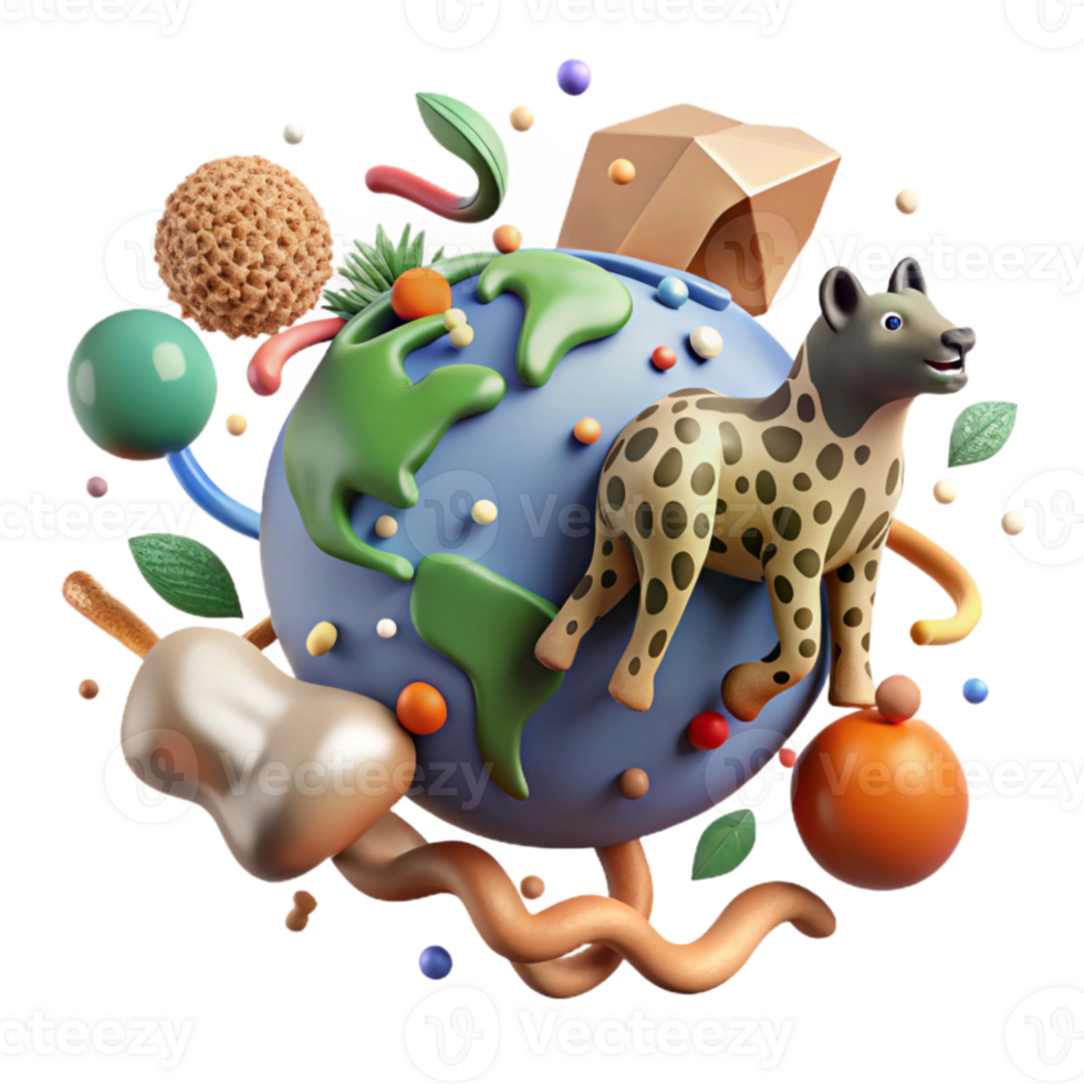 vibrant abstract Inspiring Action for Animal Conservation Cutout png