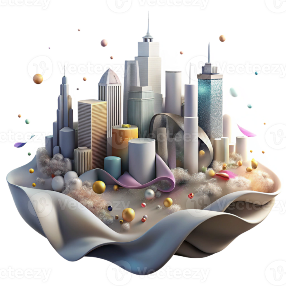 impressive rustic Pollution Haze Over City Skyline Transparent Background high resolution png