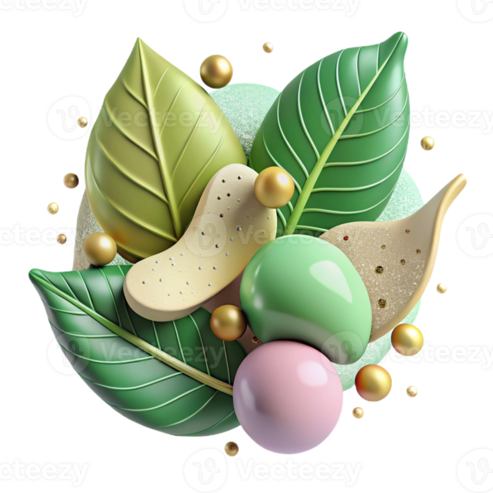 extraordinary modern Mangrove Leaves and Seeds Isolated Element professional png