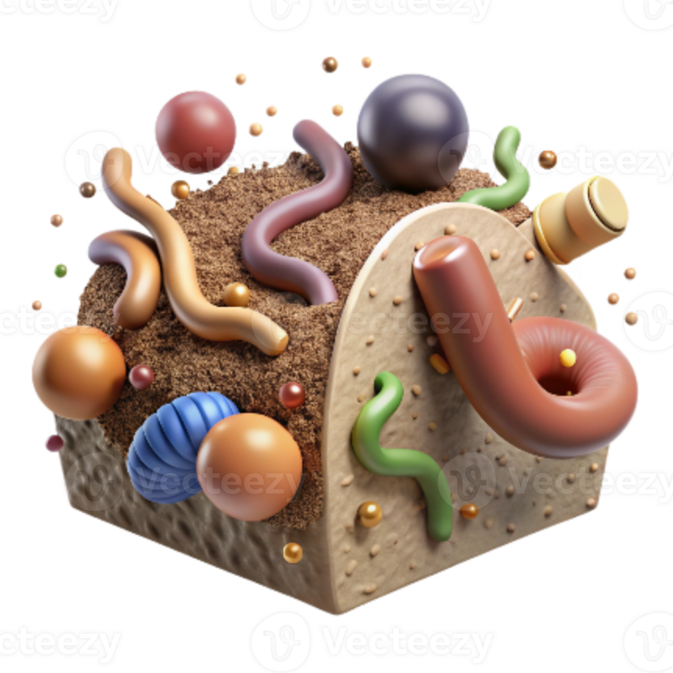 wonderful classic No Till Farming and Earthworms Cutout Detailed Texture premium png