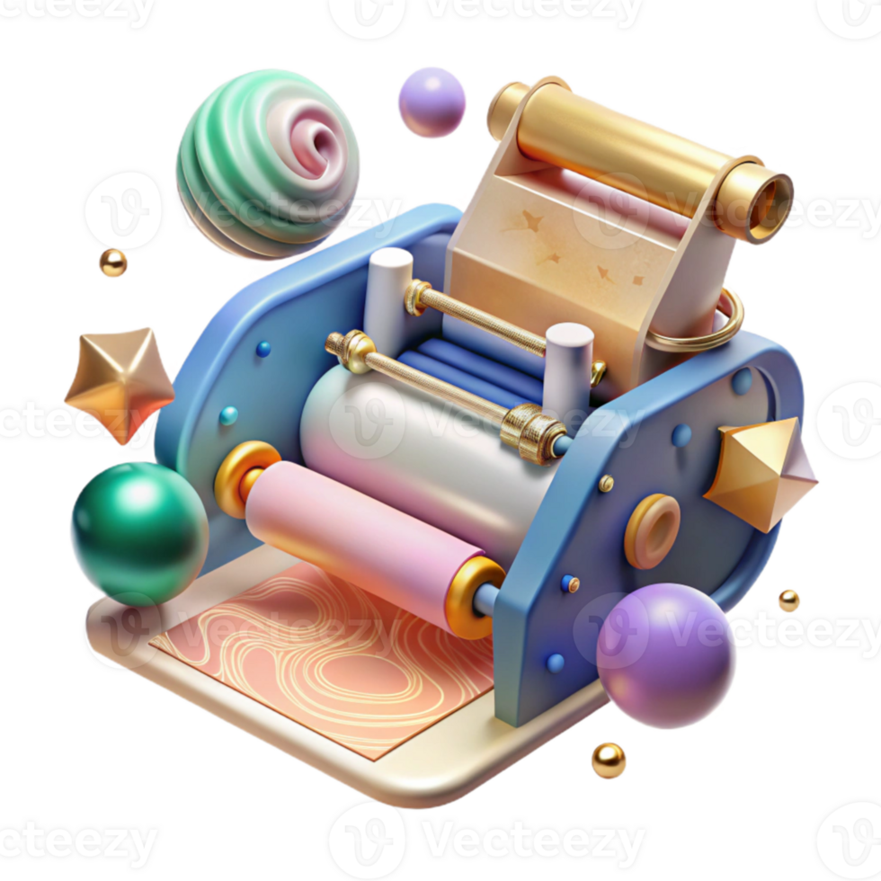 dramatic artistic Printing Press Rollers Detail Transparent professional png