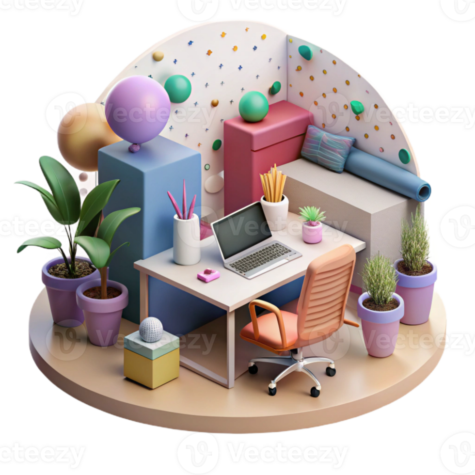 wonderful rustic Modern Office Environment Teamwork Spirit Transparent Background high resolution png