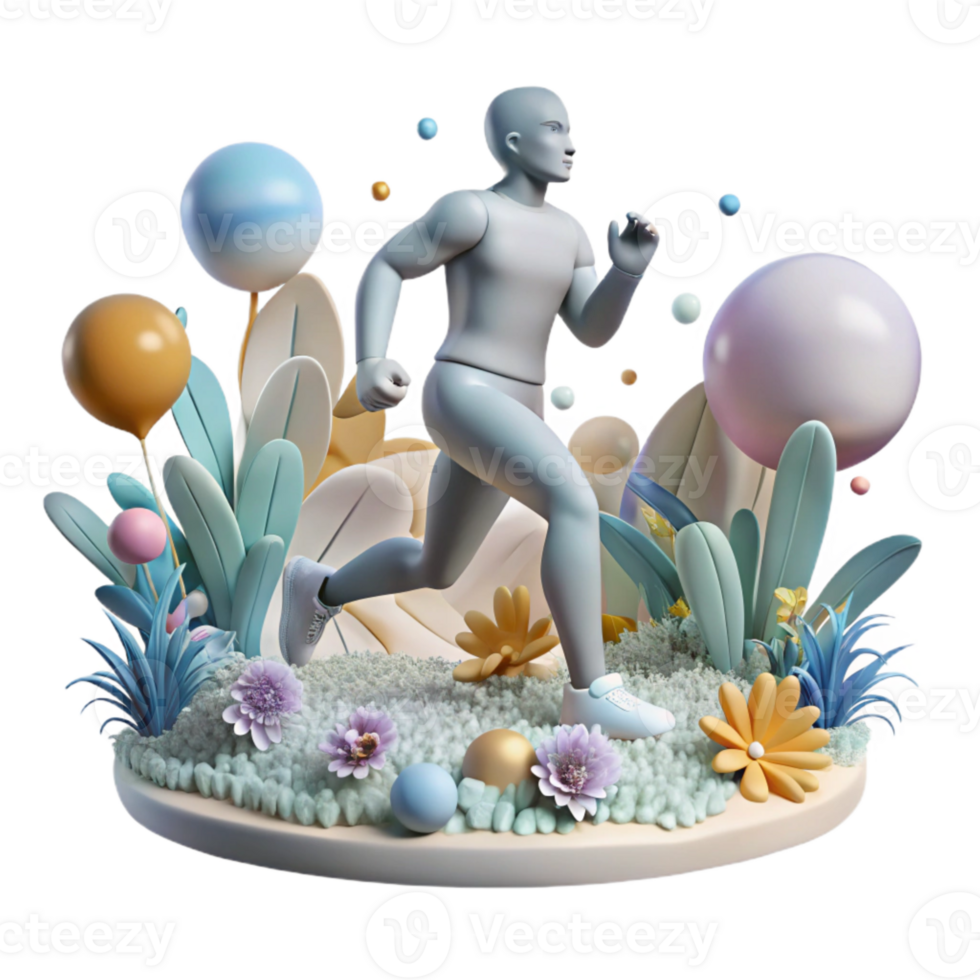 magnificent vintage Person Running Through Field of Flowers Silhouette Cutout detailed png