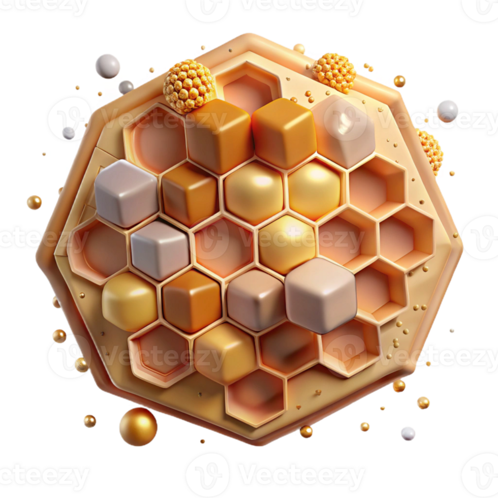 serene vintage Local Honeycomb Close Up Texture Transparent Element original png