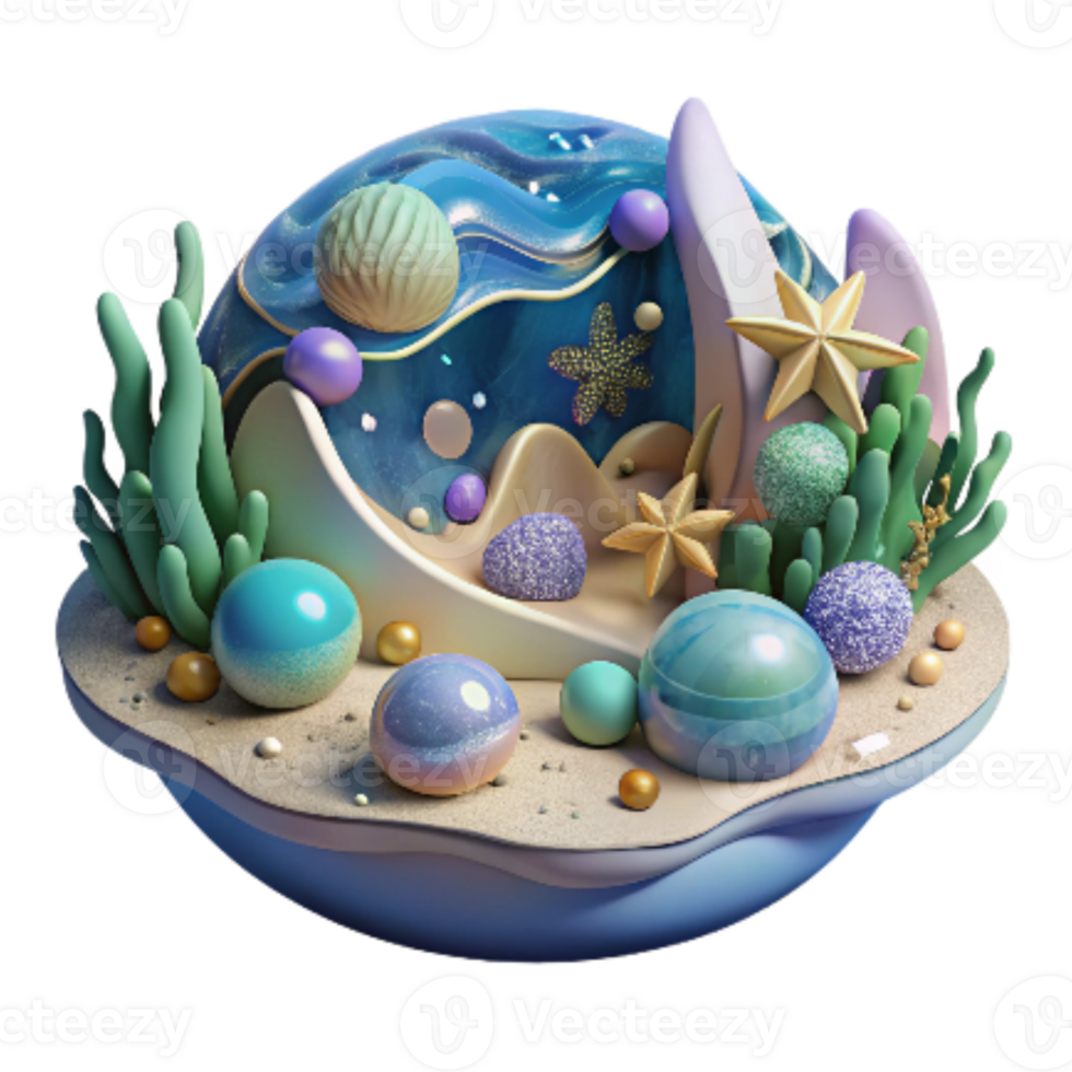dramatic classic Healthy Marine Ecosystem Illustration Transparent premium png