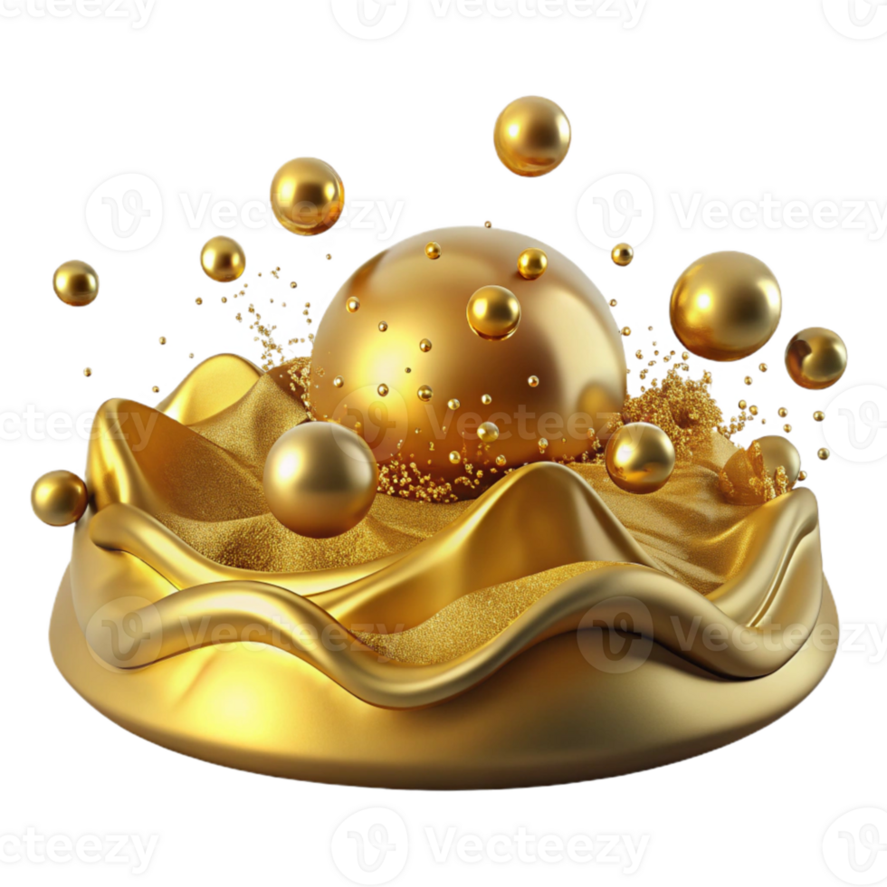 elegant contemporary Golden Light on Water Isolated genuine png
