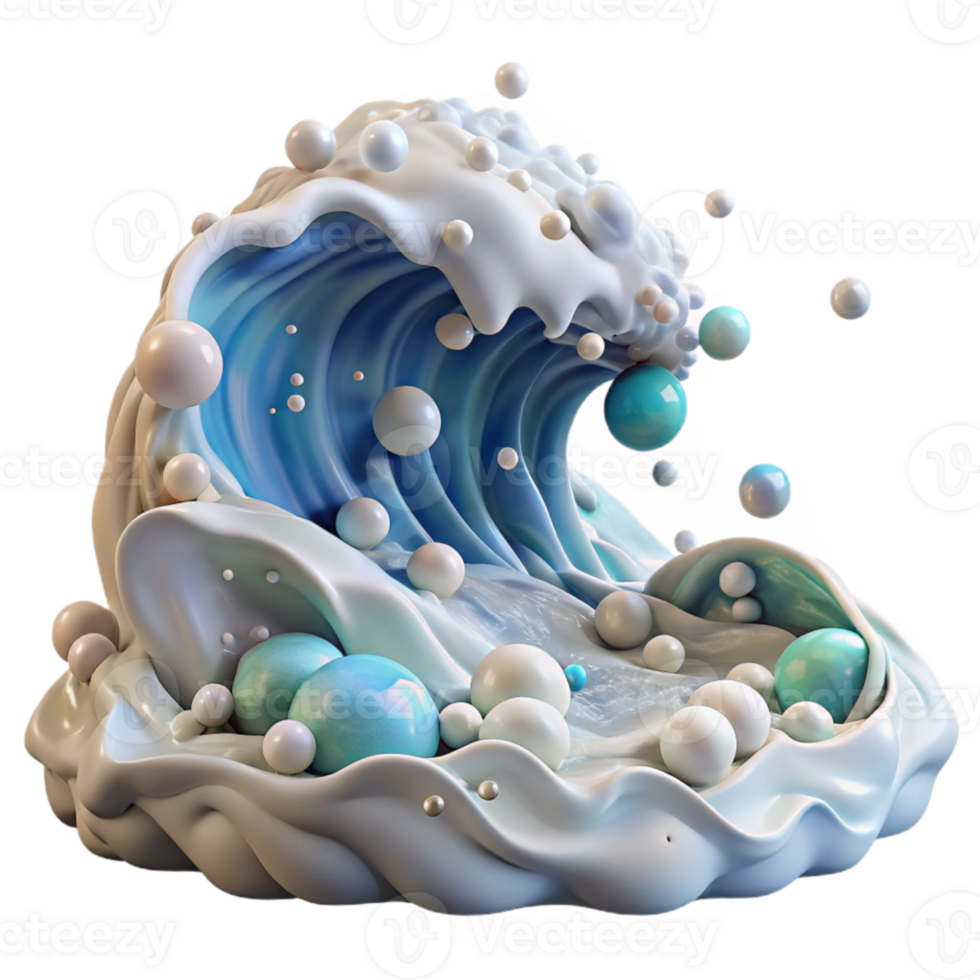 dramatic traditional Ocean Waves Crashing on Shore Dynamic Angle Cutout authentic png