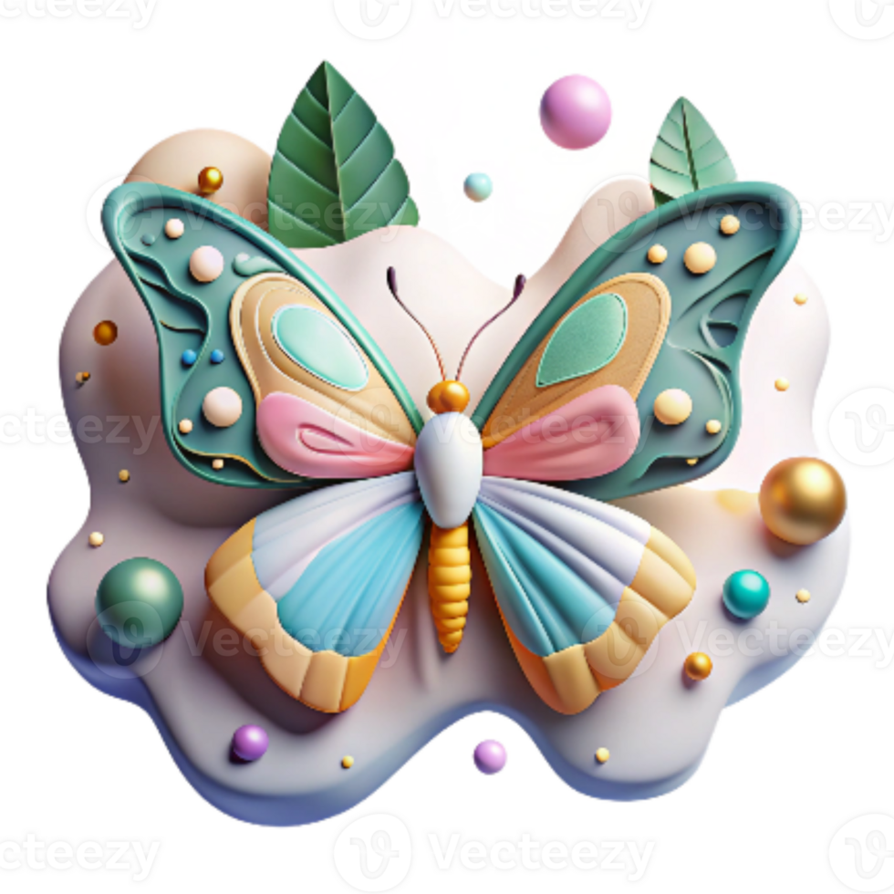 vibrant rustic Pollinator Habitat and Butterfly Cutout Bright Wings original png