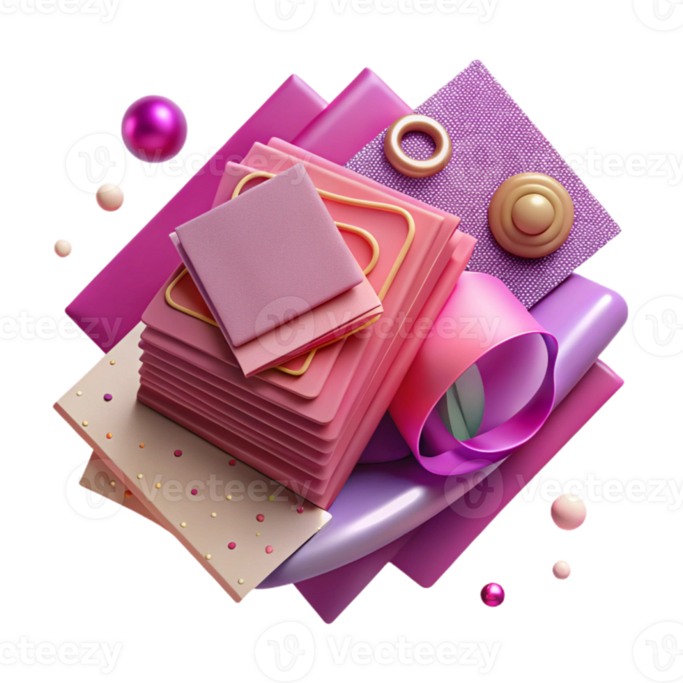 magnificent modern Magenta Brand Color Swatch Card Isolated premium png