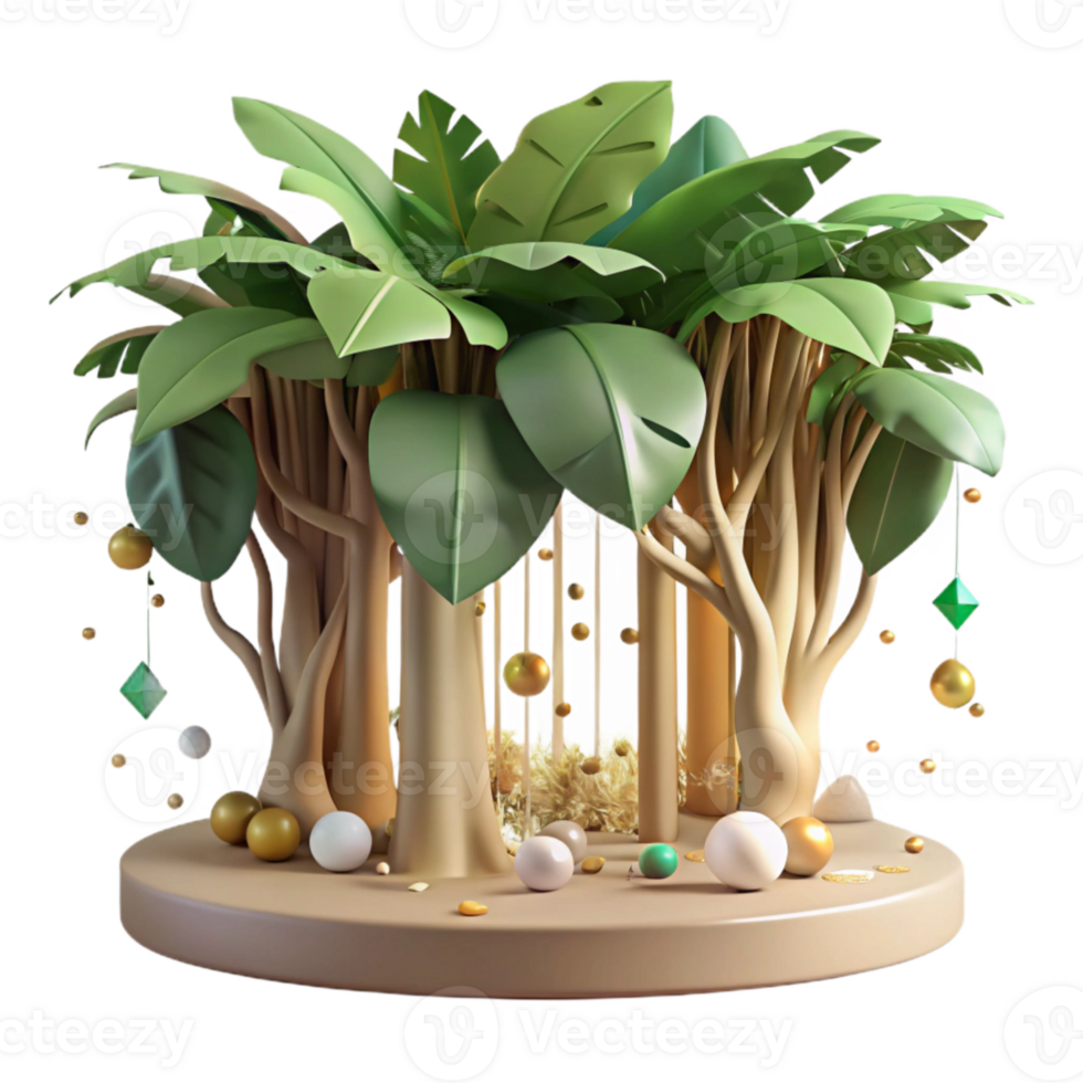 stunning modern Mangrove Canopy Dense Green Foliage Cutout with Transparent Background png