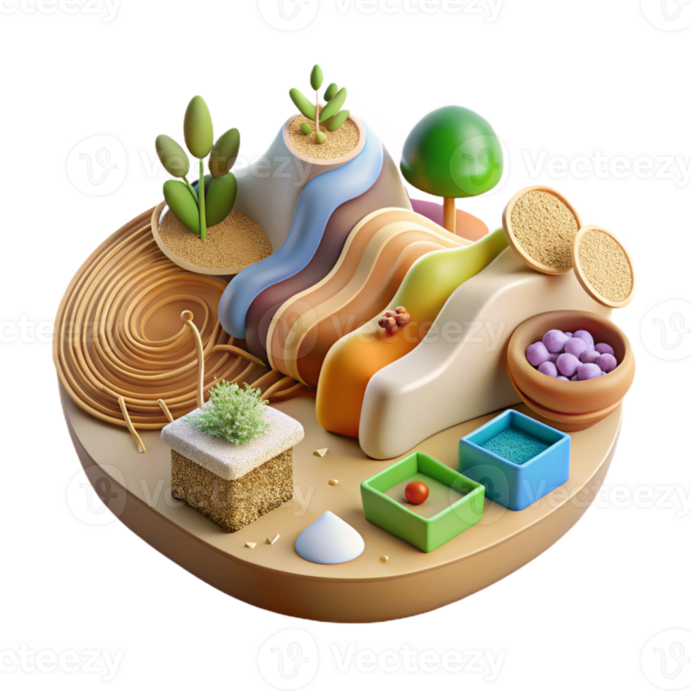 dramatic artistic Organic Farming Methods Diagram Cutout original png
