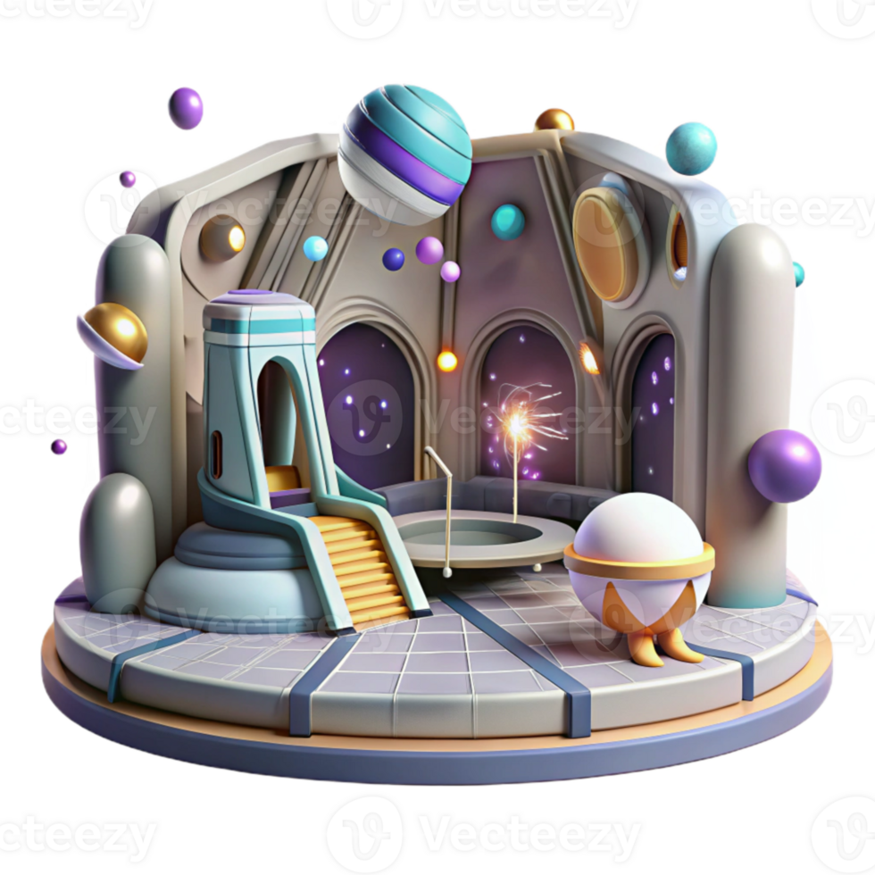 wonderful abstract Isolated Spaceport Terminal Interior authentic png