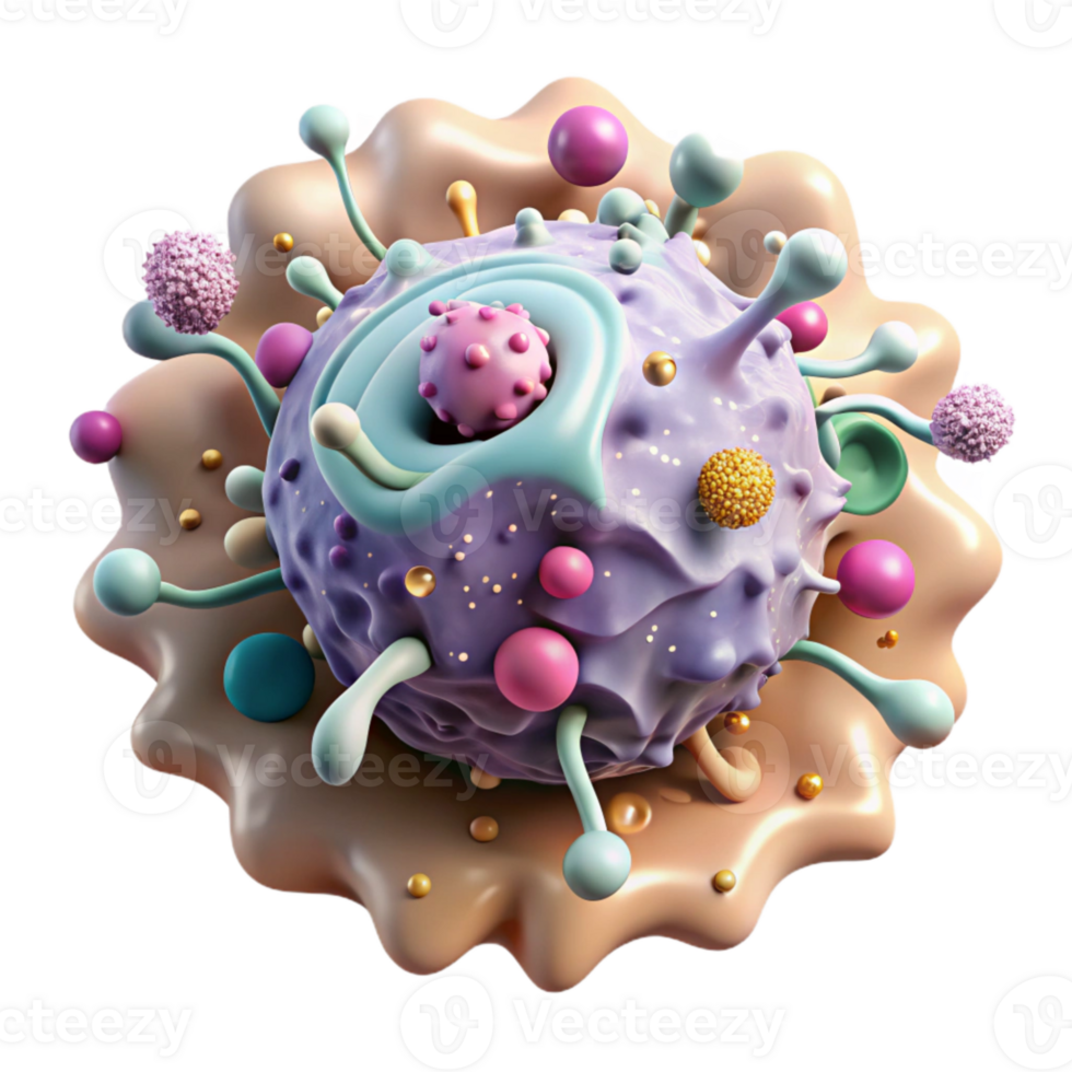 serene classic Infected Cell Illustration Isolated authentic png