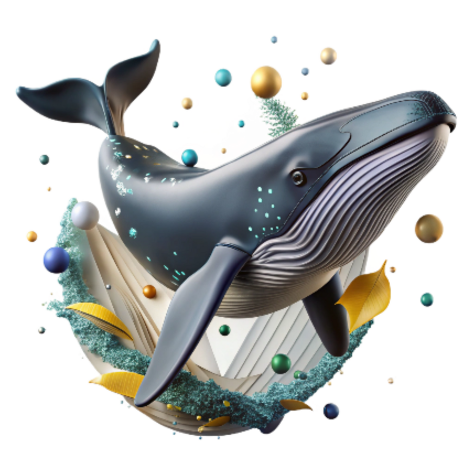 stunning artistic Humpback Whale Silhouette Against Noise Pollution Static Transparent Background authentic png