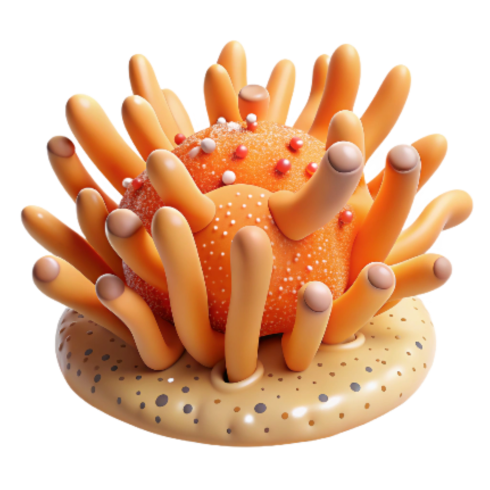 serene creative Healthy Coral Polyp Illustration Orange Transparent exclusive png