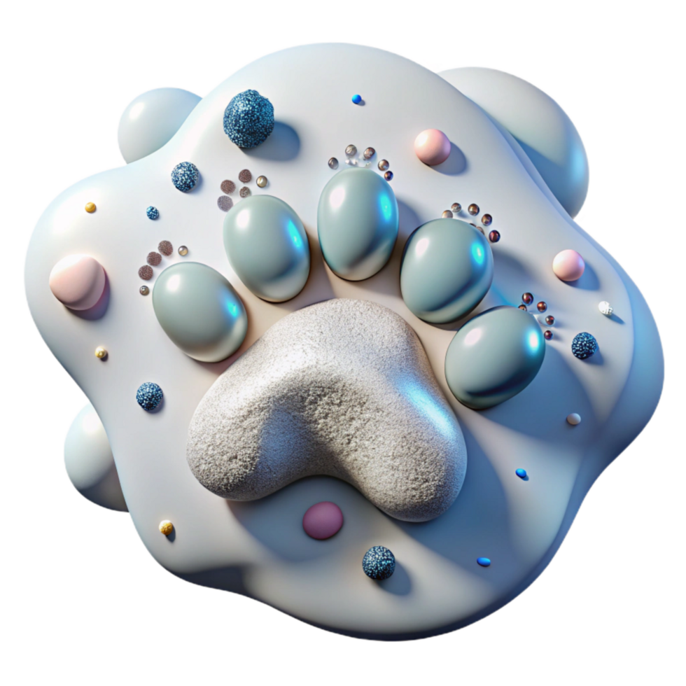 extraordinary classic Polar Bear Migration Paw Print Isolated Snow Texture Transparent Background authentic png