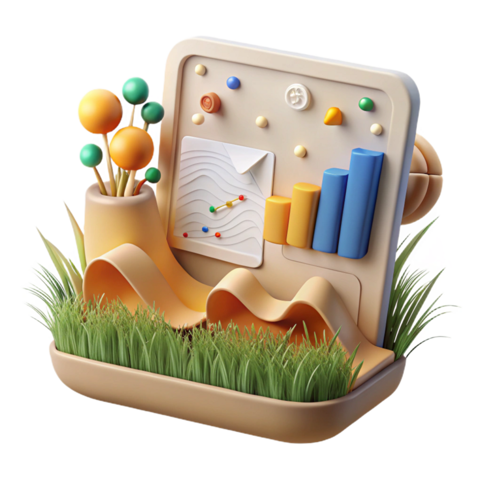 vibrant artistic Grassland Management Chart Cutout with Informative Data professional png