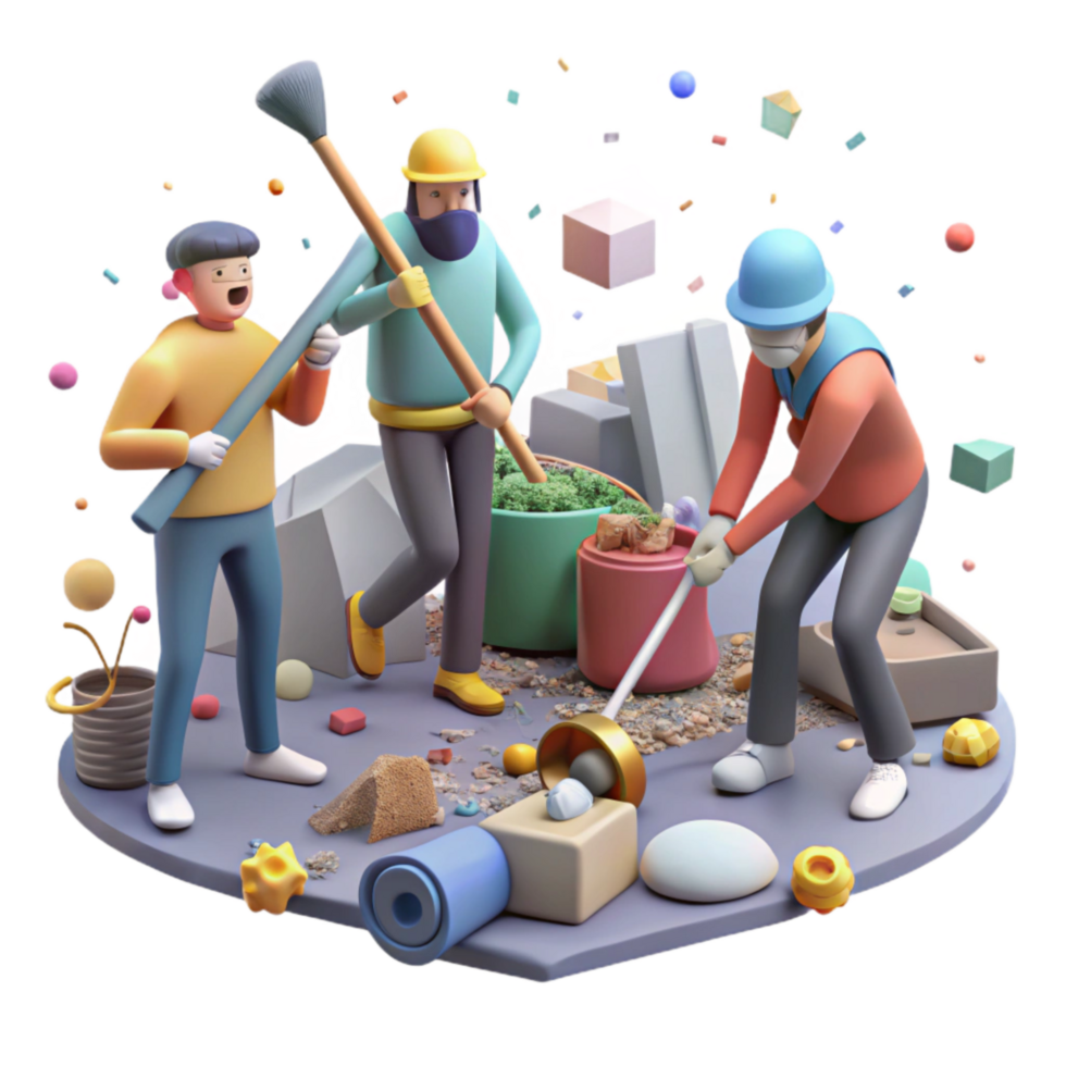 wonderful classic People Cleaning Up Debris Post Disaster Scene Isolated high resolution png