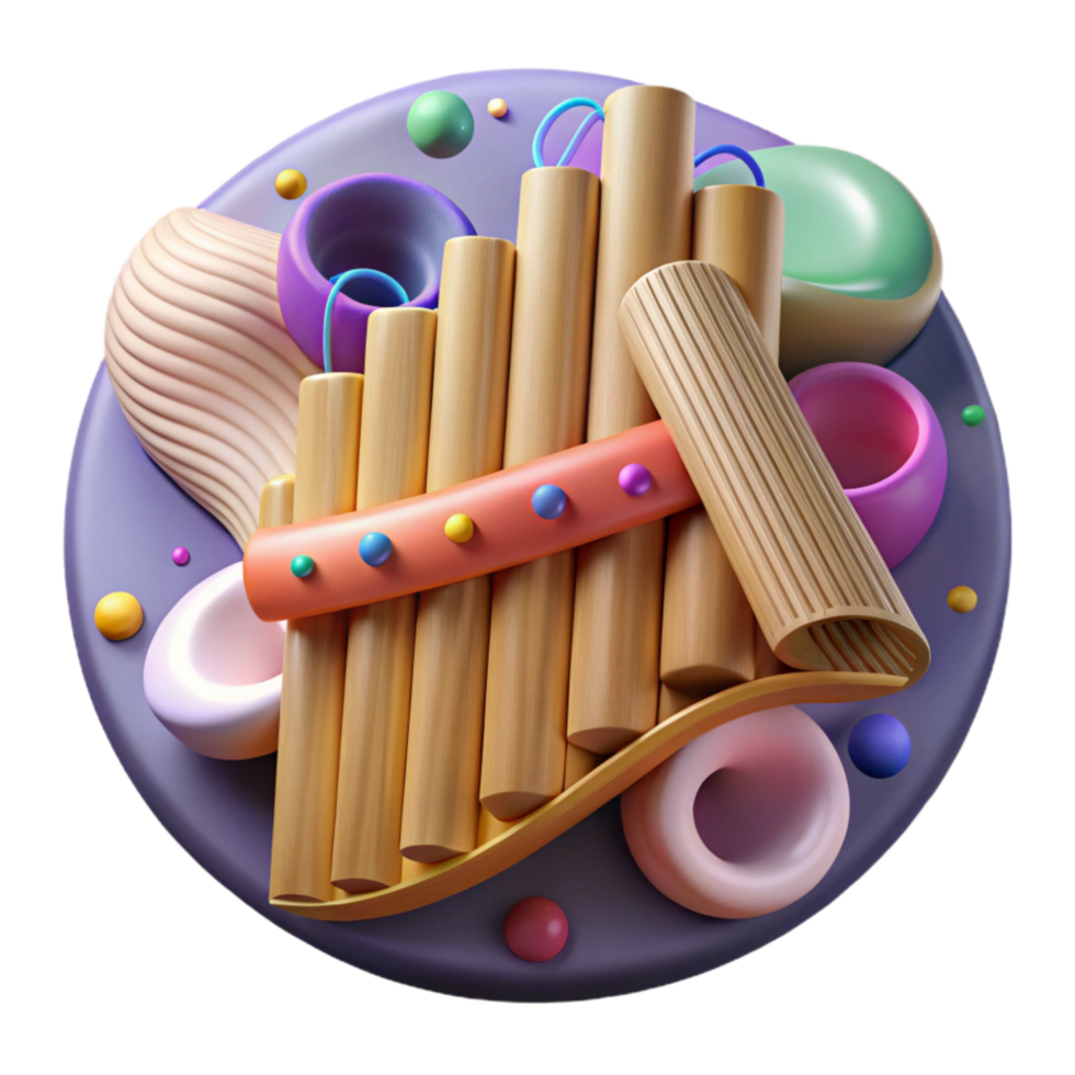 impressive contemporary Panpipes Natural Texture Isolated Cutout exclusive png