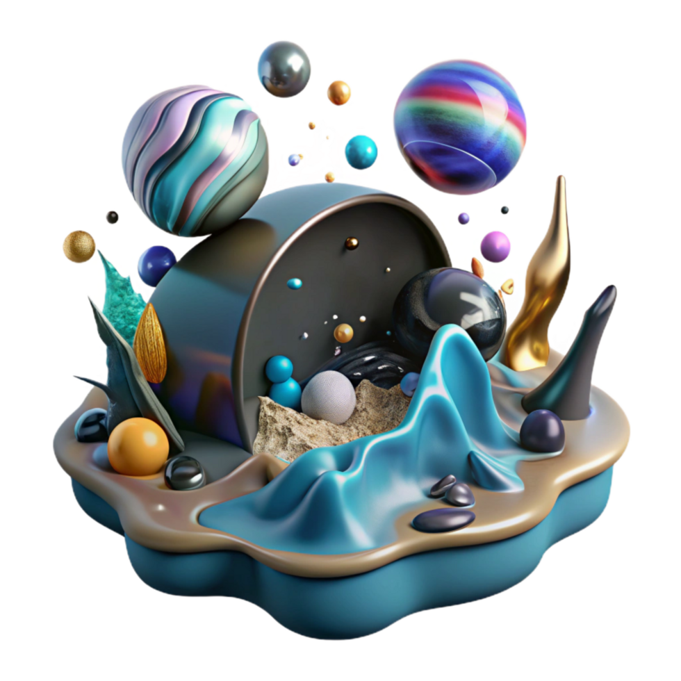 wonderful artistic Oil Spill Disrupting Marine Habitat Transparent Background high resolution png