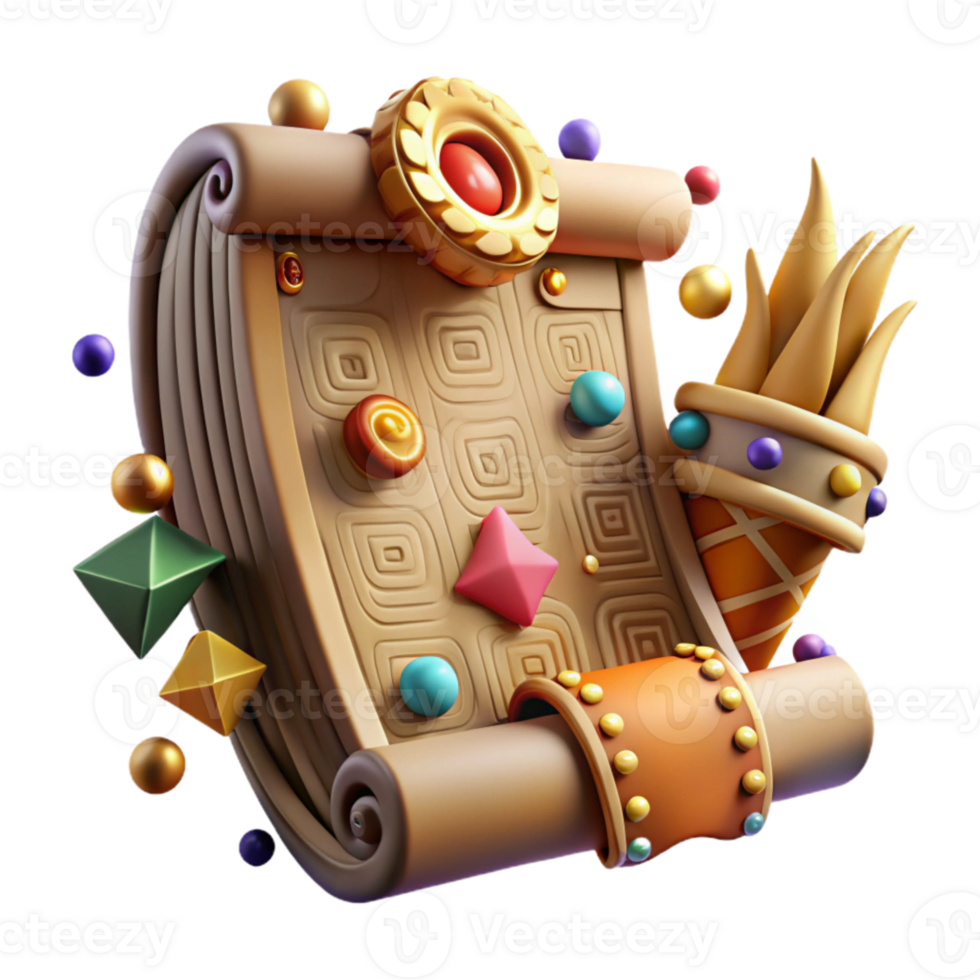 stunning modern Mayan Codex Page Glyph Illustration Isolated high resolution png