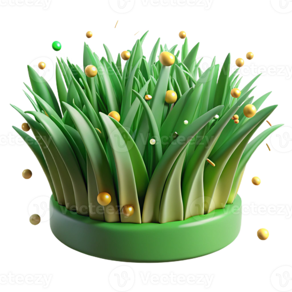 impressive modern Green Grass Blades Close Up Texture Cutout premium png