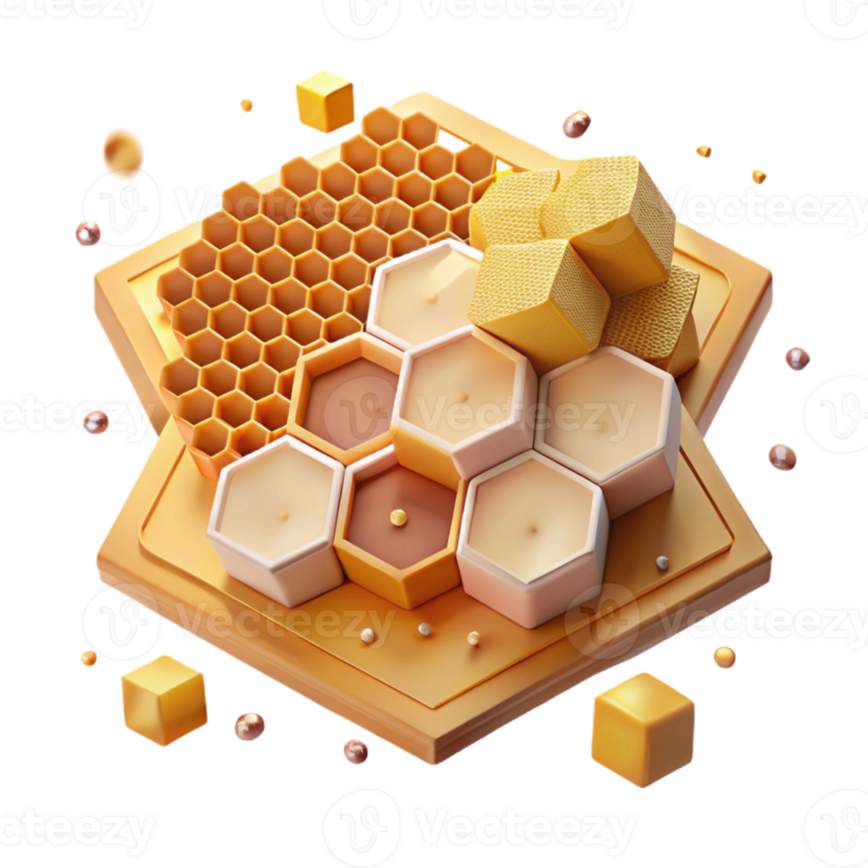 beautiful creative Honeycomb Pattern Background Transparent Background authentic png