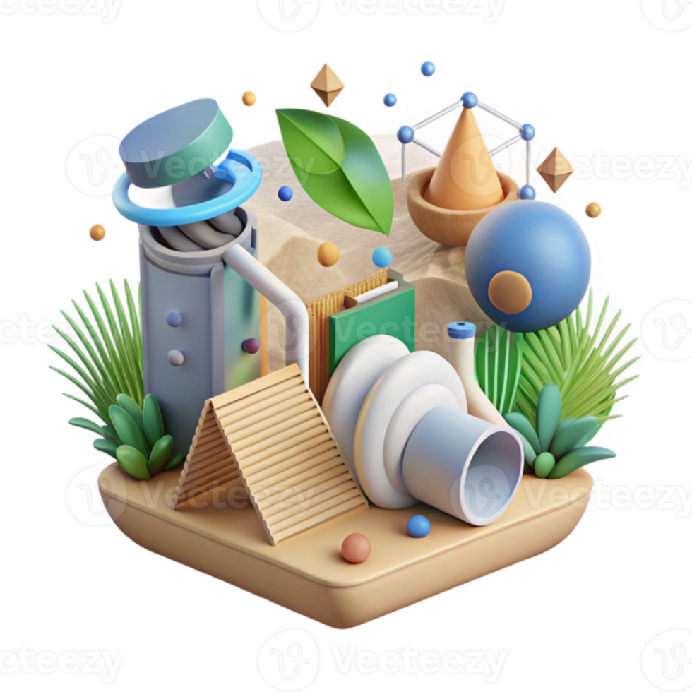 serene rustic Precision Agriculture Technology Illustration Cutout Transparent Background detailed png