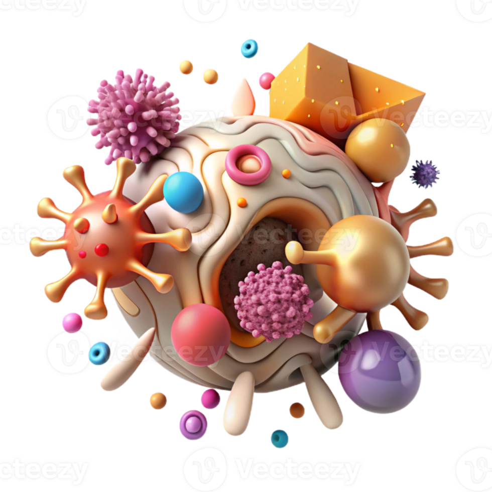 dramatic artistic Immune System Response Diagram detailed png