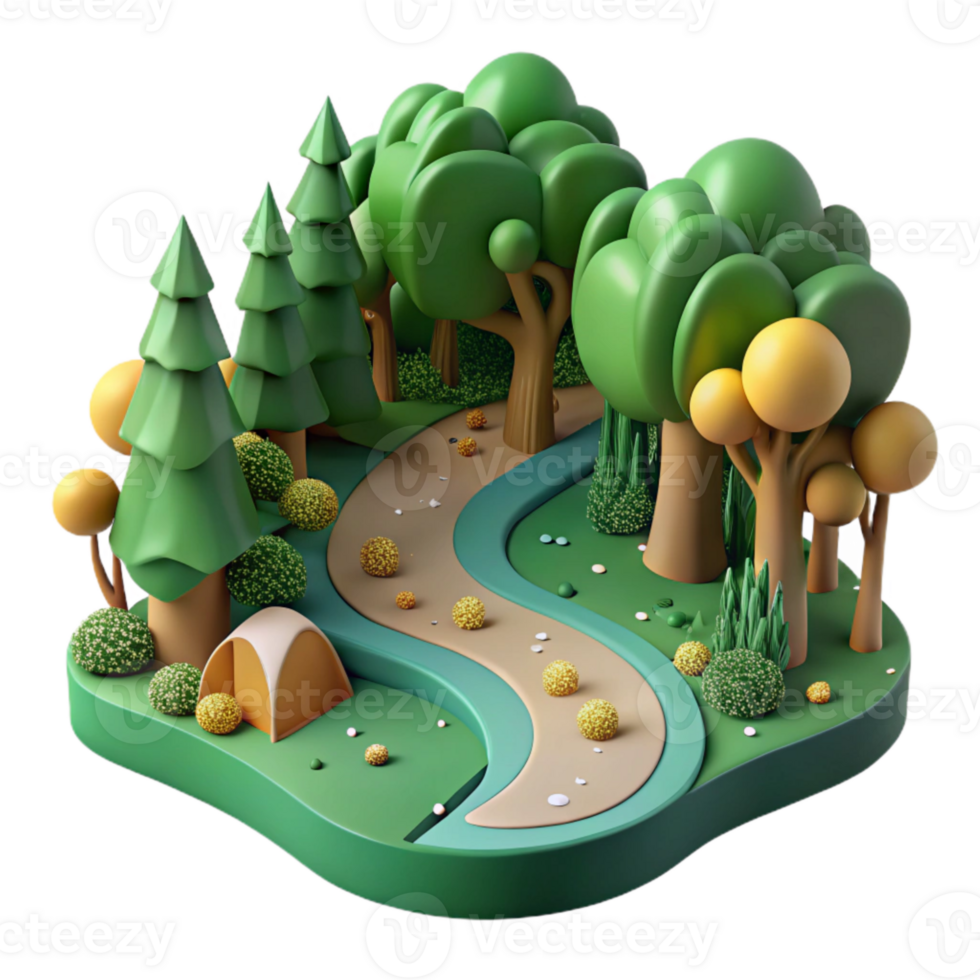 wonderful abstract Green Forest Wildlife Corridor Cutout Isolated exclusive png