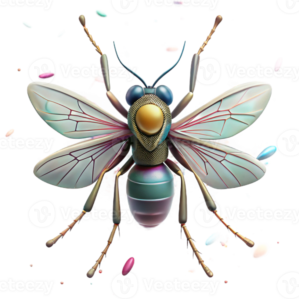 wonderful modern Mosquito Top View Isolated with Detailed Wings high quality png