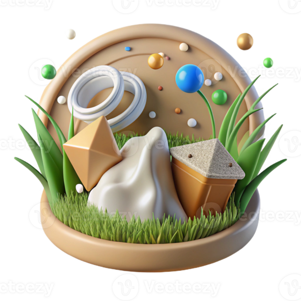 beautiful rustic Grassland Restoration Symbol Cutout with Clear Icons authentic png