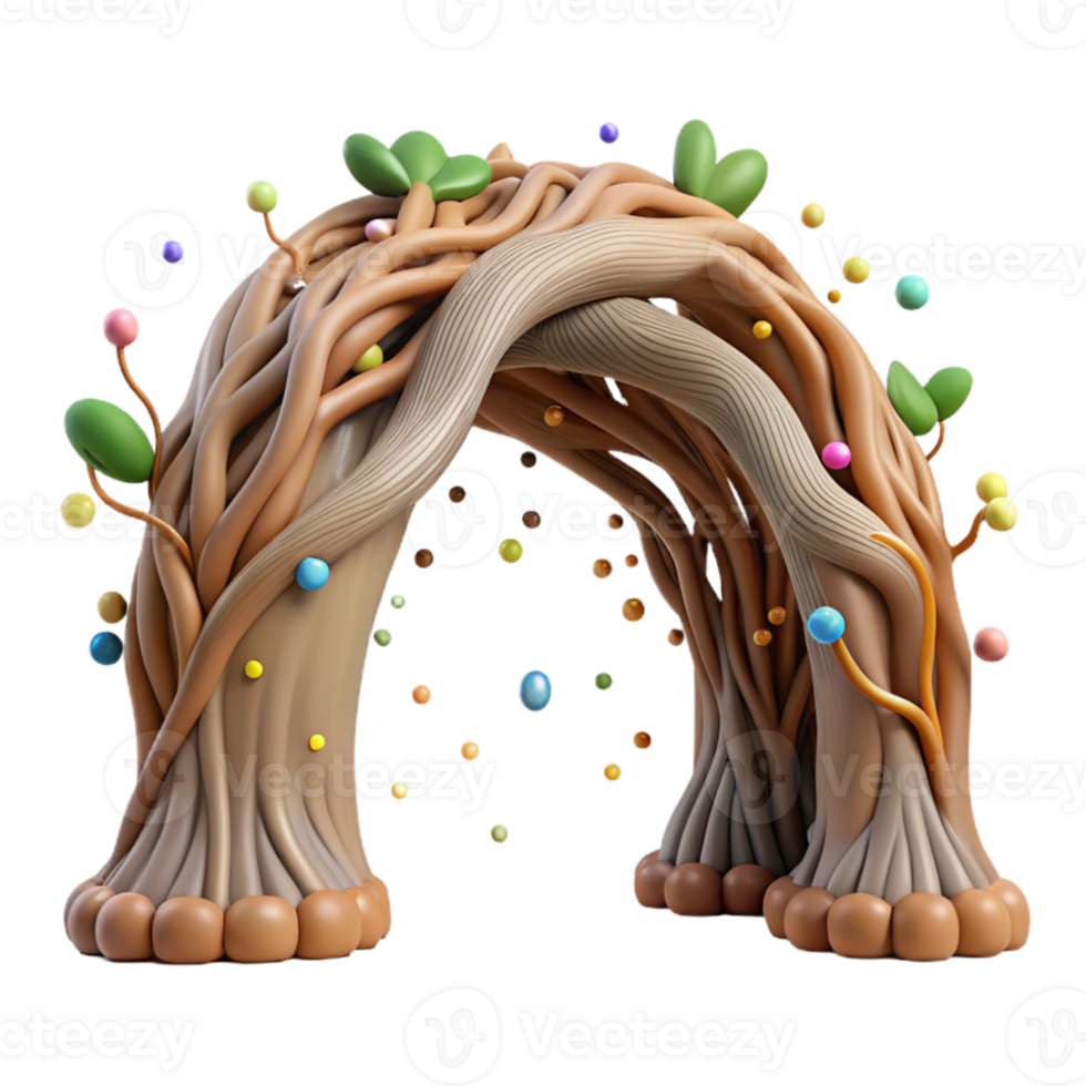 wonderful minimalist Mangrove Roots Forming Arch Transparent Background professional png