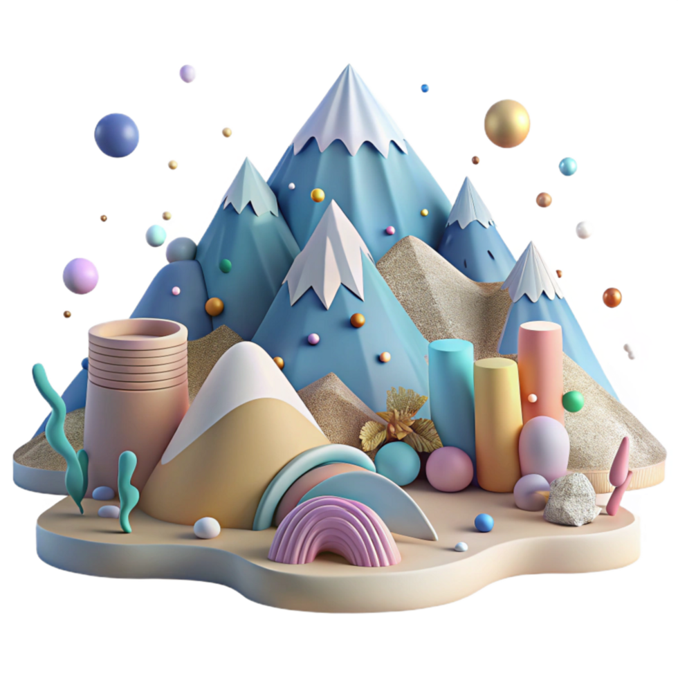 impressive rustic Mountain Landscape Rolling Hills Clear Sky Cutout original png