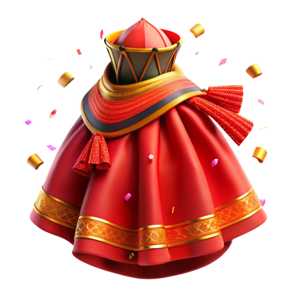 magnificent classic Masai Shuka with Vivid Red Hues Isolated detailed png