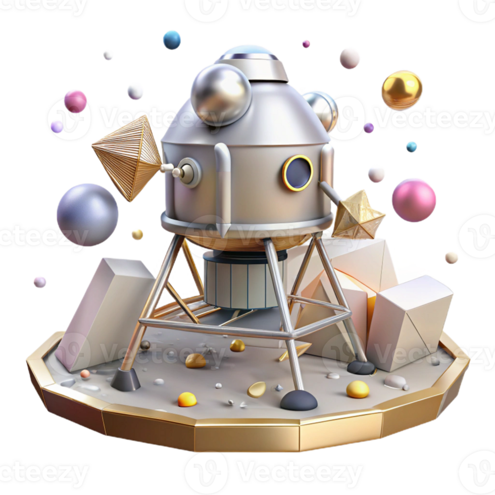 extraordinary rustic Lunar Module Ascent Stage Cutout png