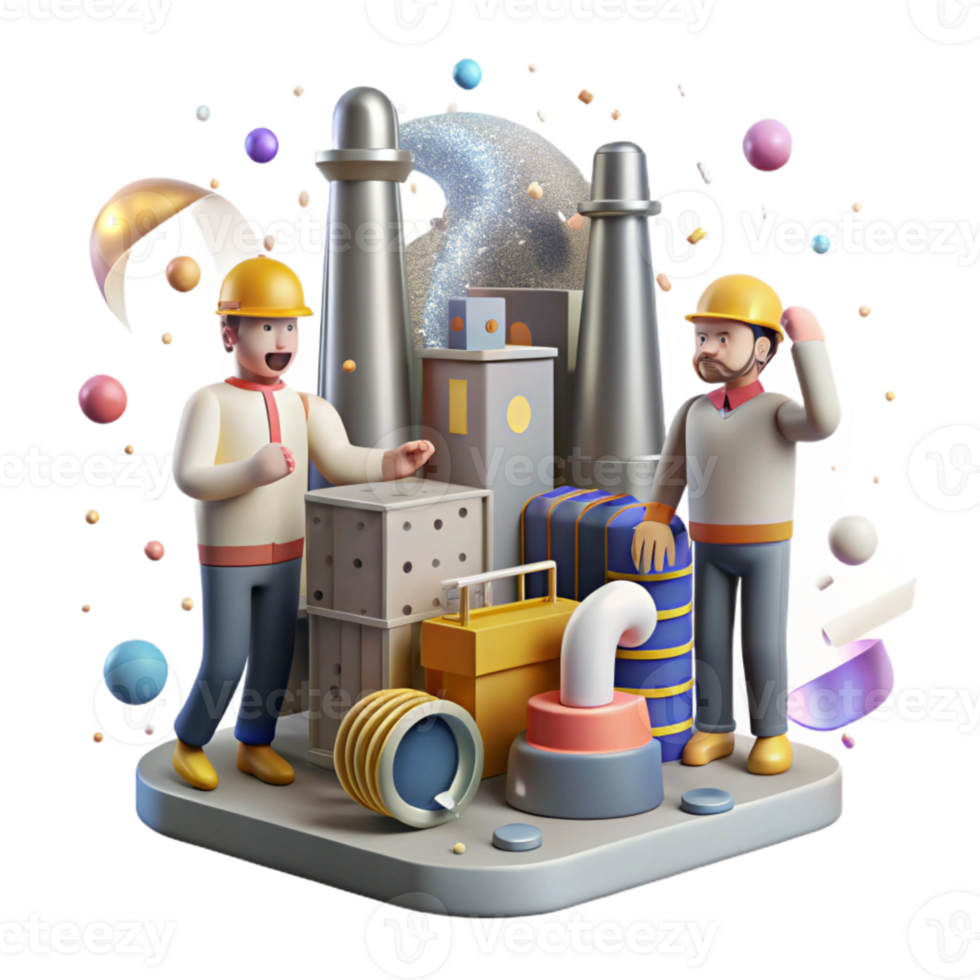 stunning creative Industrial Noise Affecting Workers Transparent Background detailed png